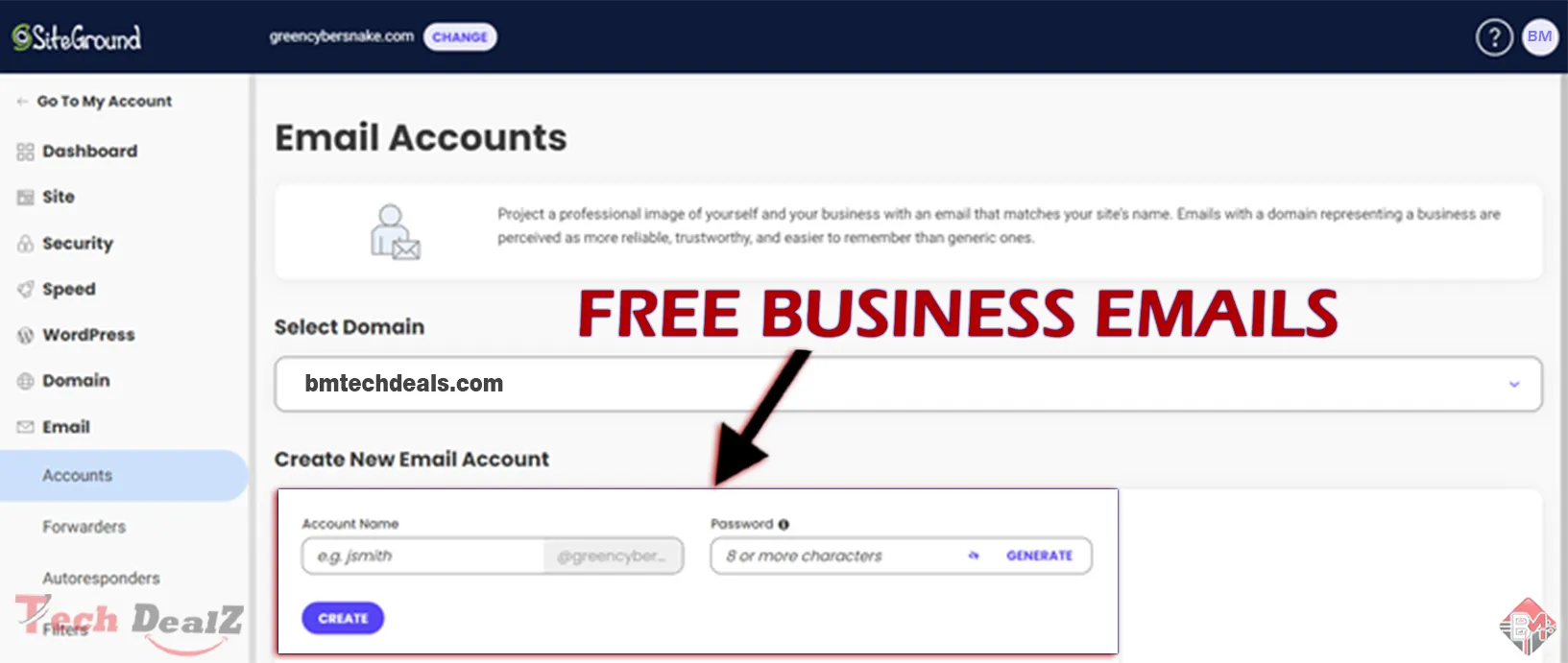 SiteGround key features
