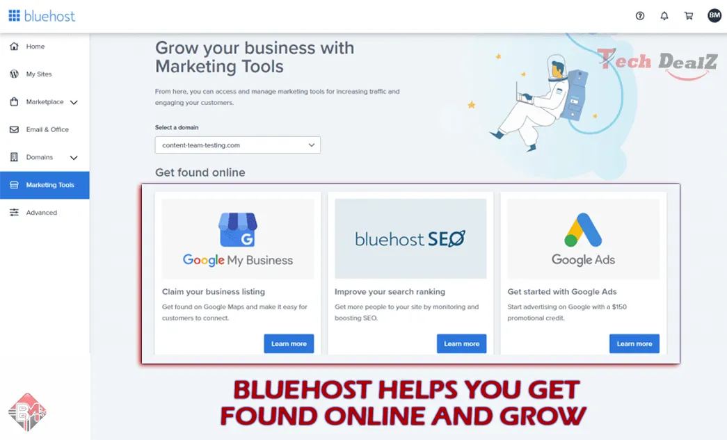 bluehost key features